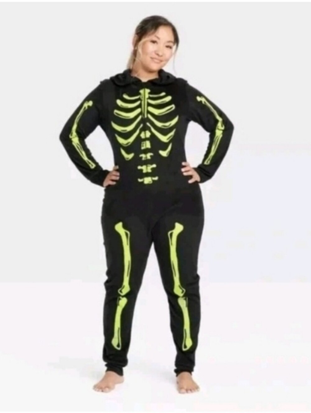 Hyde And Eek Glow In The Dark Skeleton Onesie Size Medium New